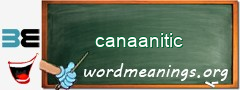 WordMeaning blackboard for canaanitic